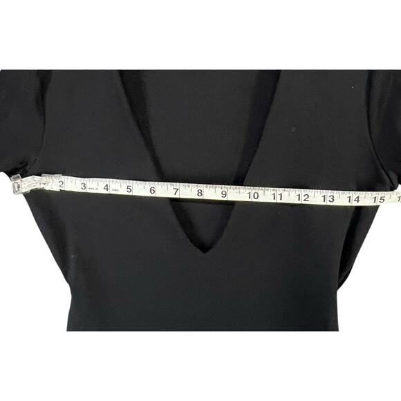 Susana Monaco Revolve V Neck Fitted Dress XS Black Stretch Bodycon Cocktail LBD - Picture 8 of 14